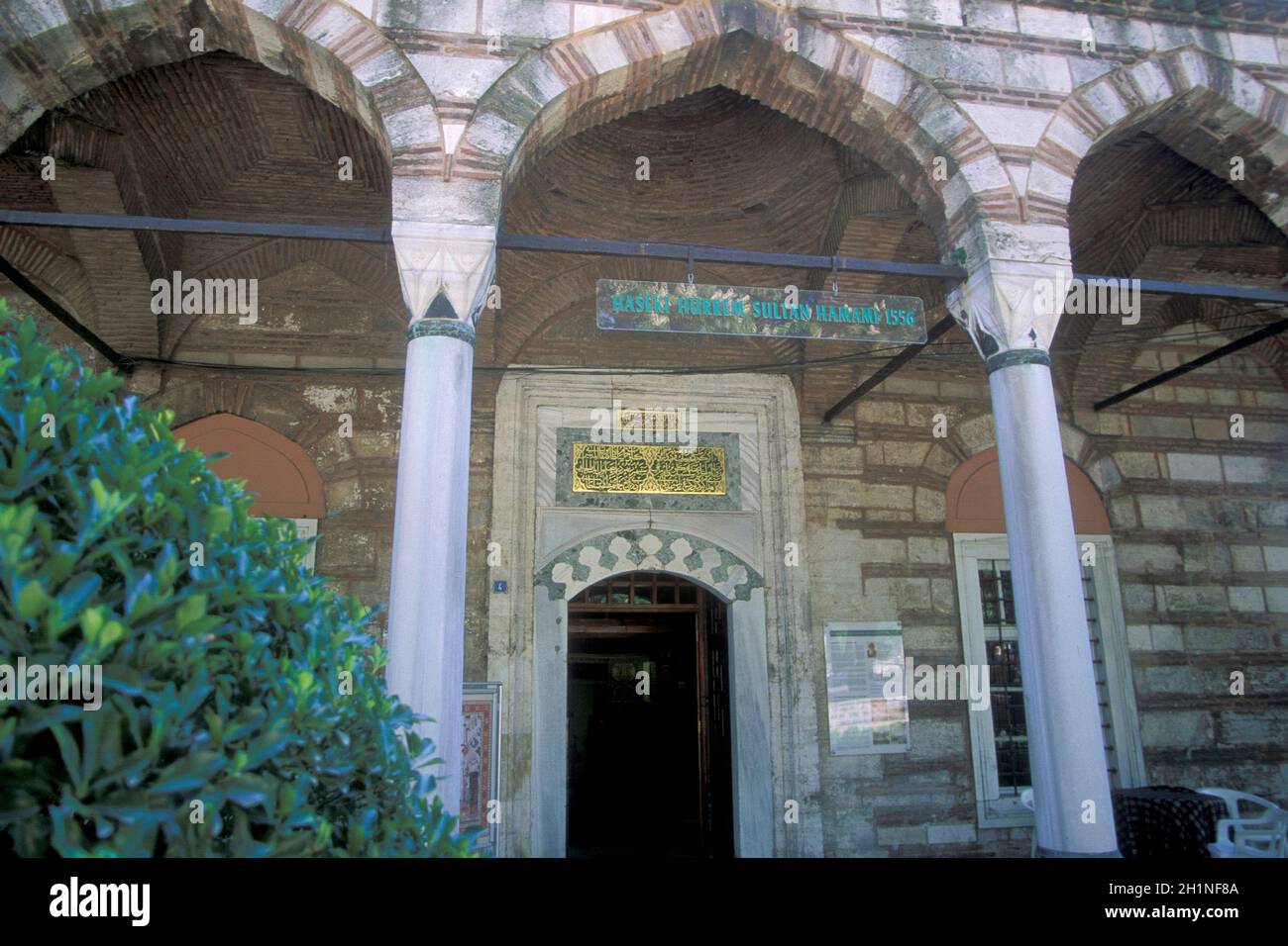 the old Hammam or Turkish Bath of Hurrem Sultan Hamami at the Hagia Sophia or Ayasofya in the old town of the city Istanbul in Turkey.  Turkey, Istanb Stock Photo