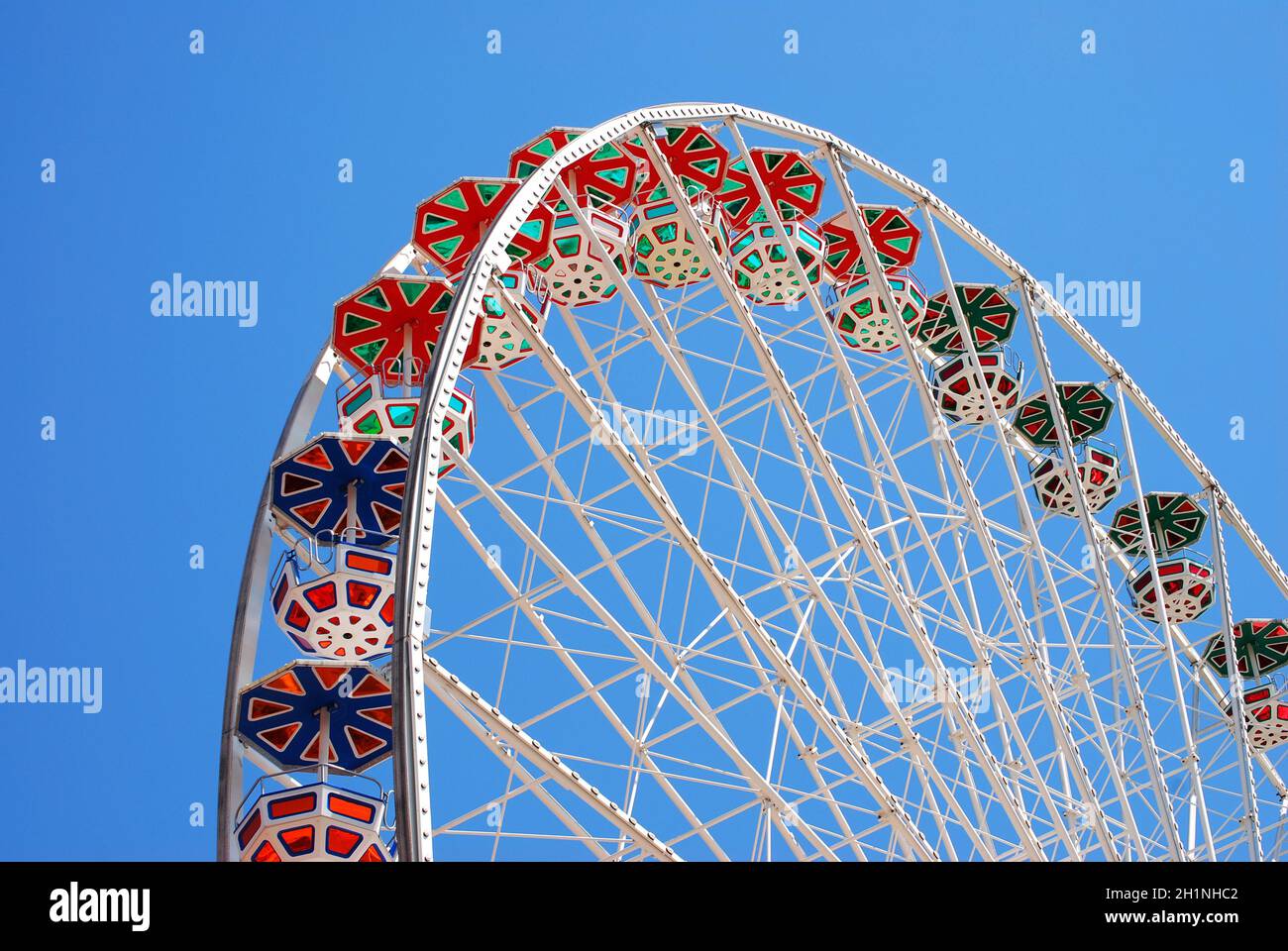 Das Blumen-Riesenrad im 'Prater', Freizeitpark in Wien Stock Photo