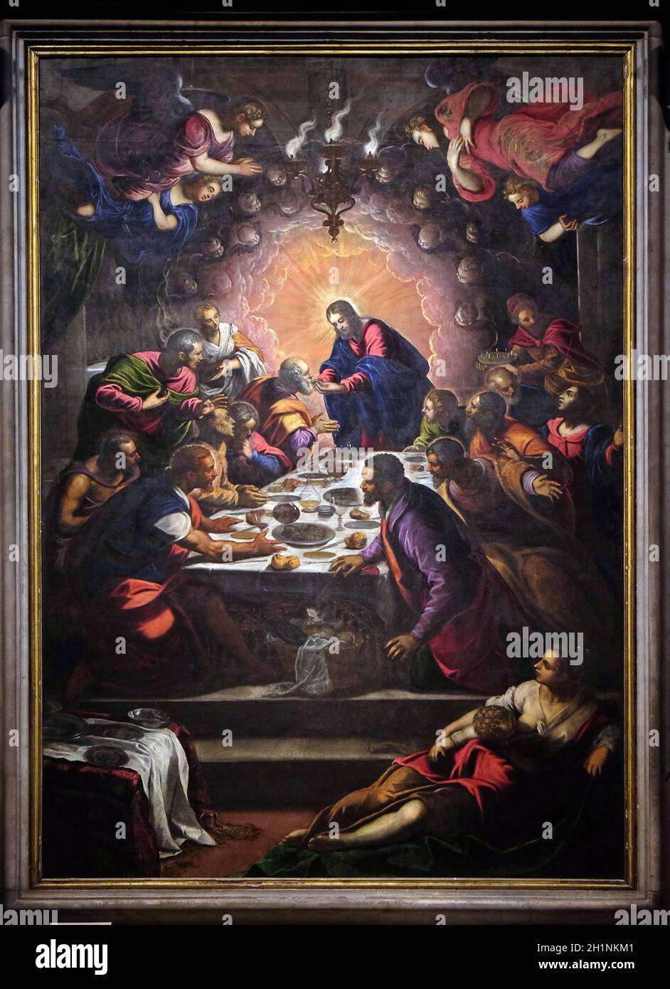 Altarpiece Depicting The Last Supper By Tintoretto In Cathedral Of St altarpiece-depicting-the-last-supper-by-tintoretto-in-cathedral-of-st