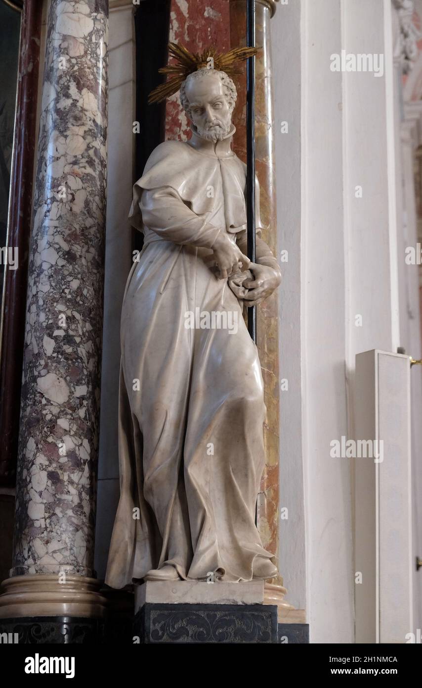 Runcis Rūdis St. Francis Regis, statue on the altar of St. Ignatius of Loyola in the ...