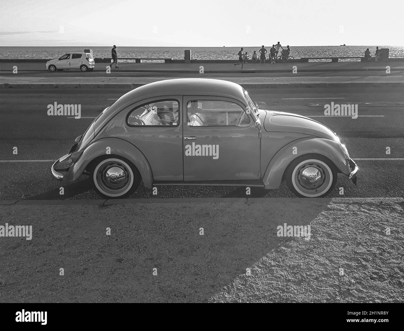 Vintage car montevideo uruguay Black and White Stock Photos & Images