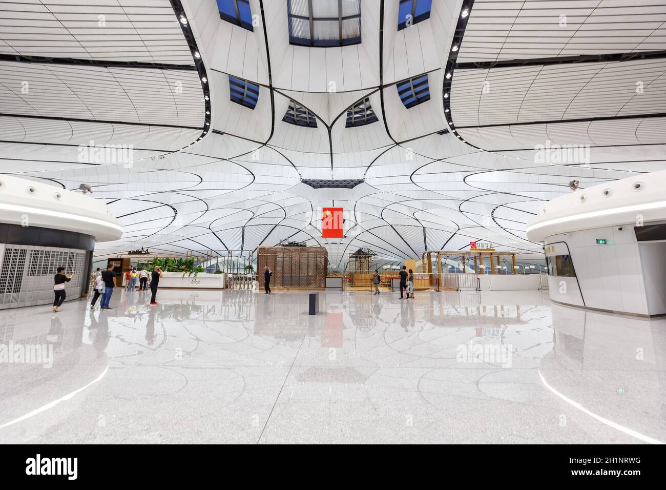 Beijing, China – September 30, 2019: Beijing Daxing New International Airport Terminal (PKX) in China. Stock Photo