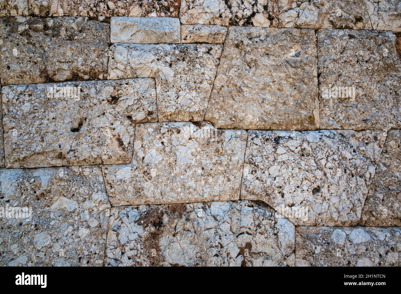 ancient marble wall in the Kerameikos, Athens, Greece Stock Photo
