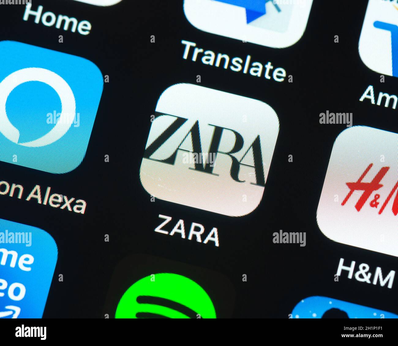 BAYONNE, FRANCE - CIRCA JANUARY 2021: Zara app icon on Apple iPhone screen  Stock Photo - Alamy