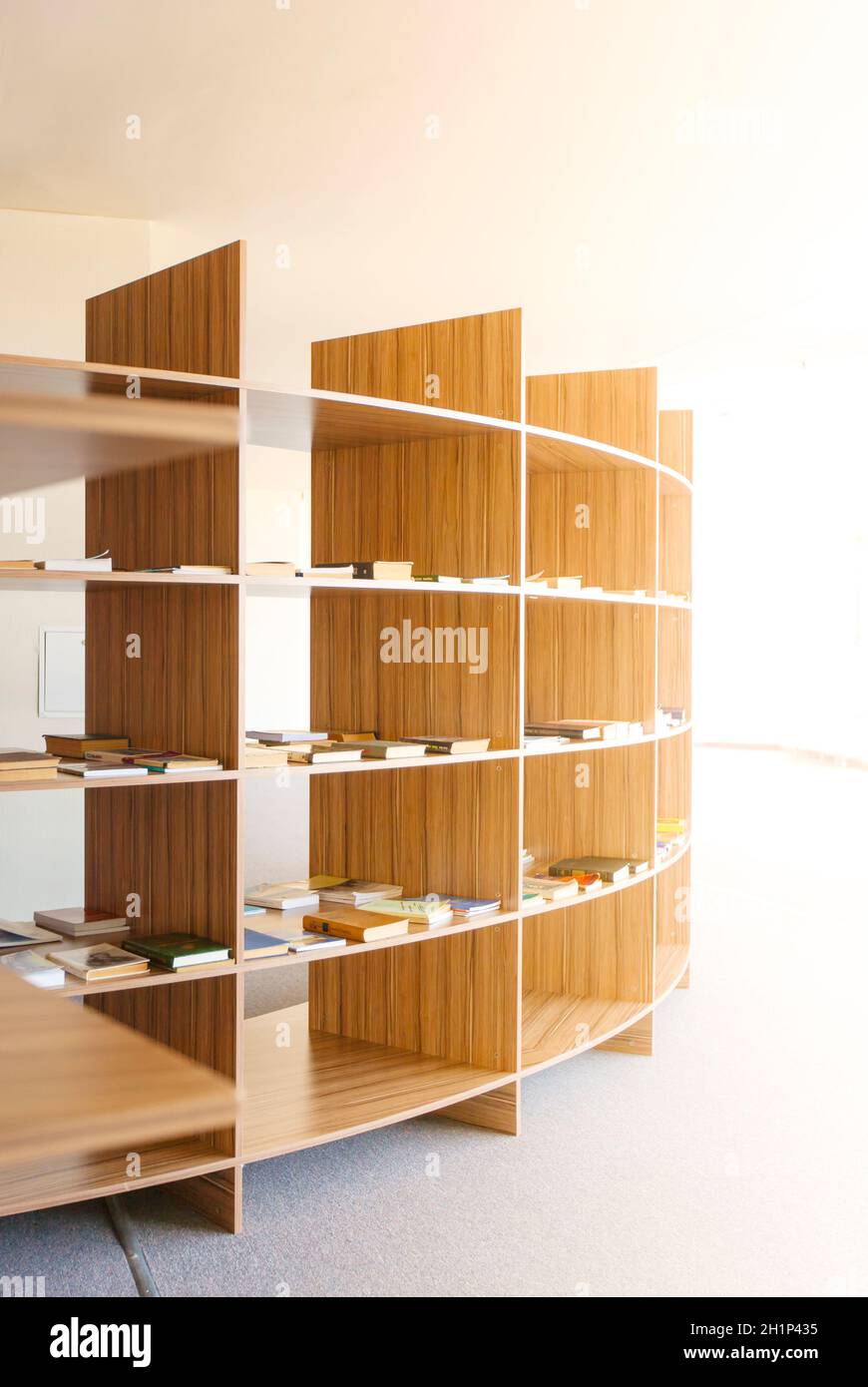 The View of shelves with books in library Stock Photo - Alamy