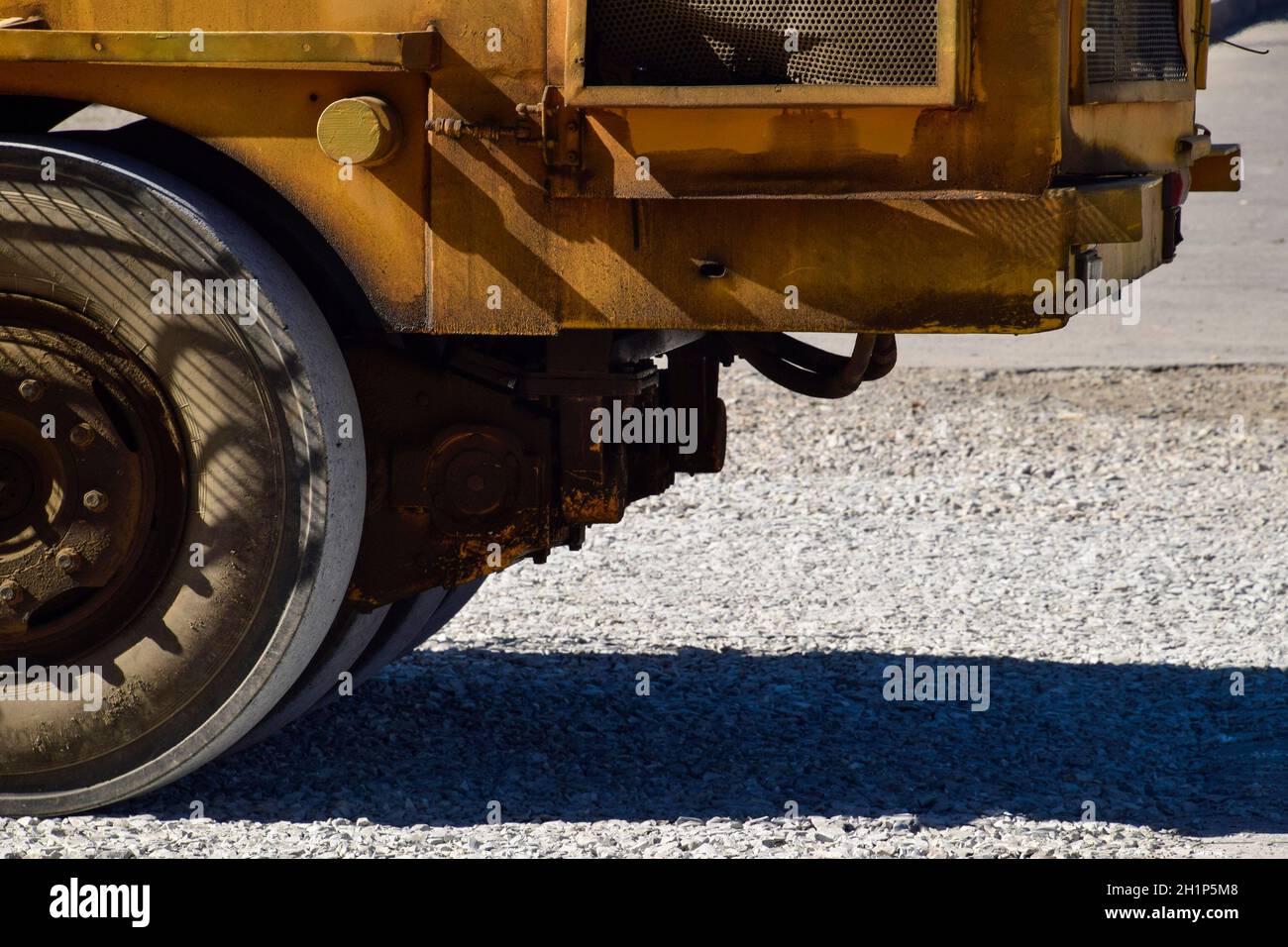 The front of the tractor compactor. Industrial machine Stock Photo Alamy