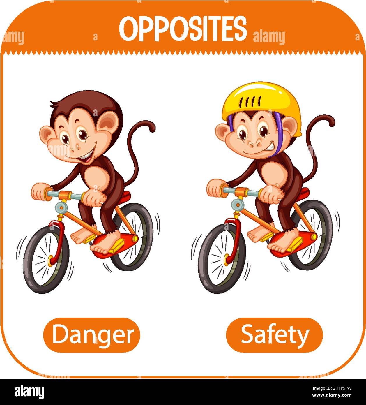opposite-words-with-danger-and-safety-illustration-stock-vector-image