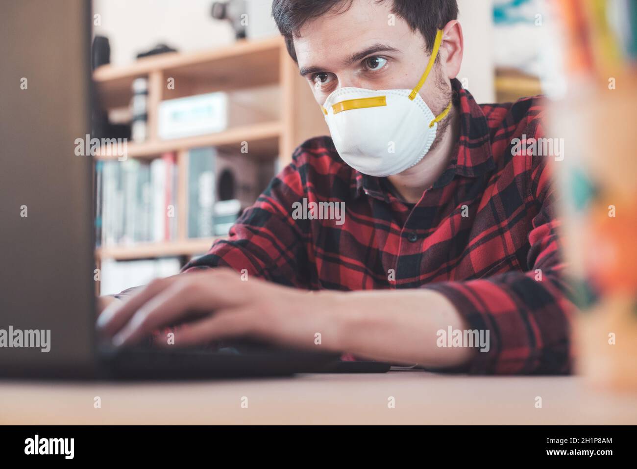 Young man waring face hi-res stock photography and images - Alamy