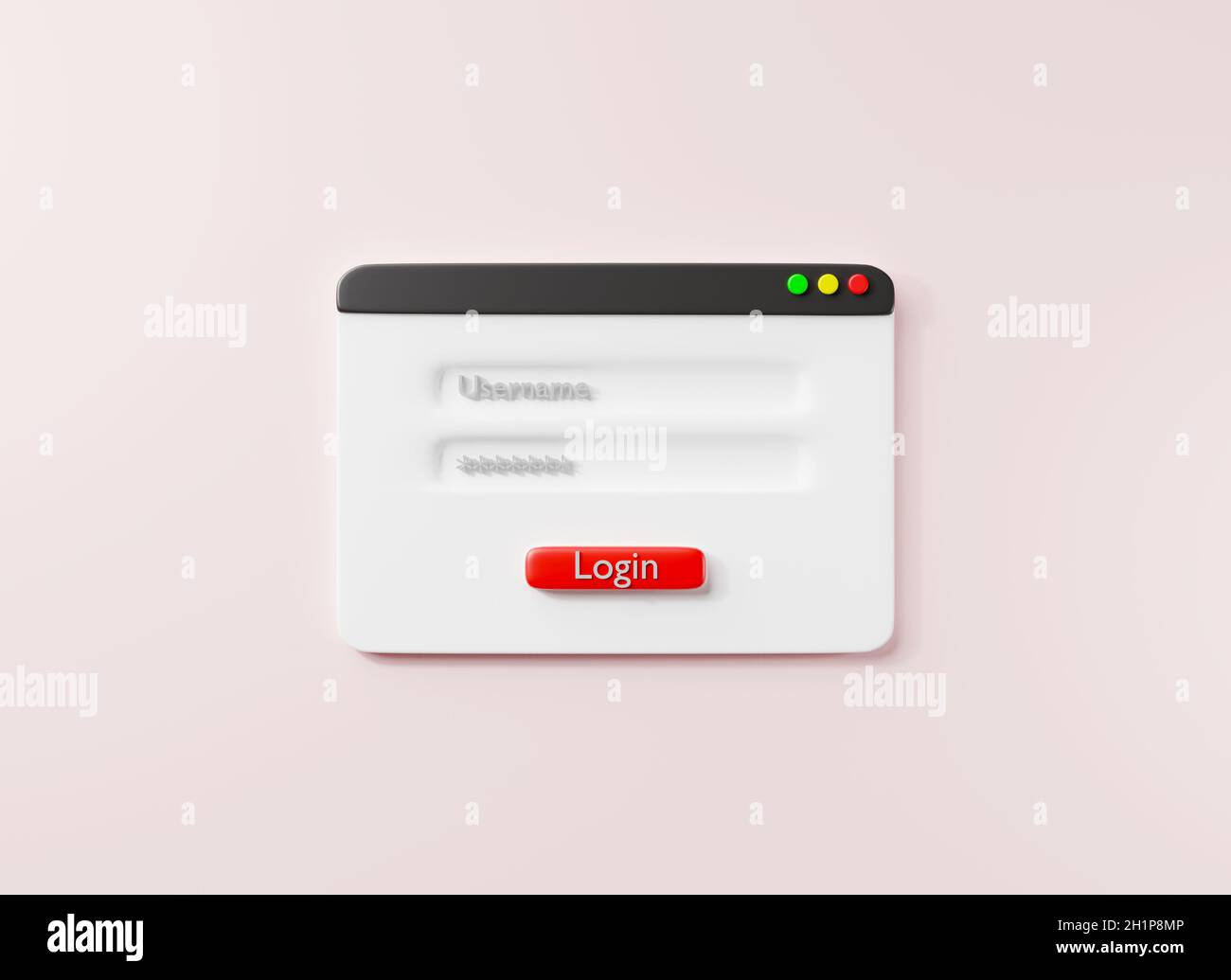 Member login user name and password interface icon for desktop application  or website page on pink background, web mobile logo app UI design, Sign in  Stock Photo - Alamy