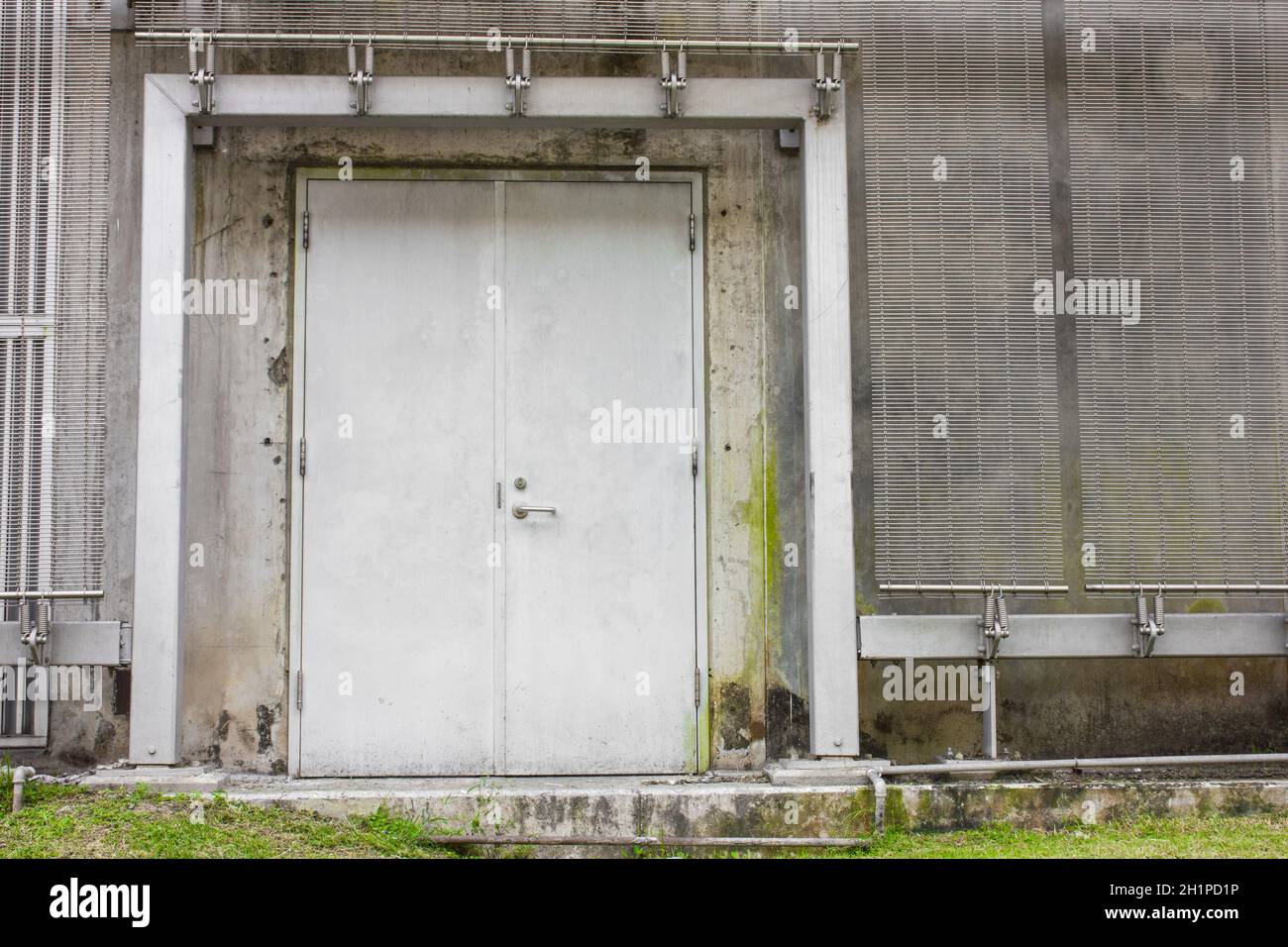 outdoor Warehouse Building gate Stock Photo Alamy
