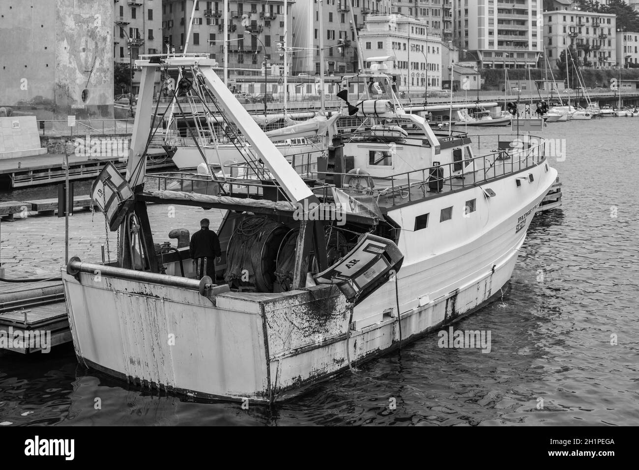 Savona, Italy December 2, 2016 The Fishing Vessel Padre Pio I in