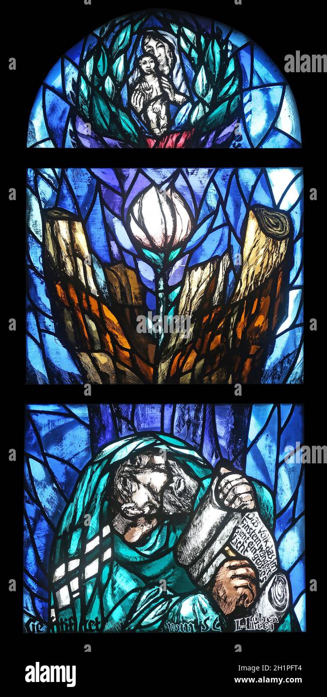 The prophet Isaiah, stained glass window by Sieger Koder in St. James ...