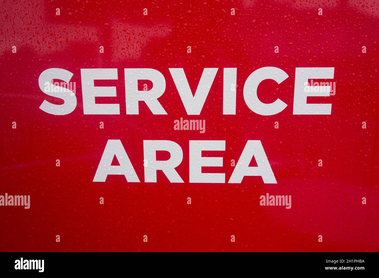 service sign on a wall, public service office in administration Stock Photo