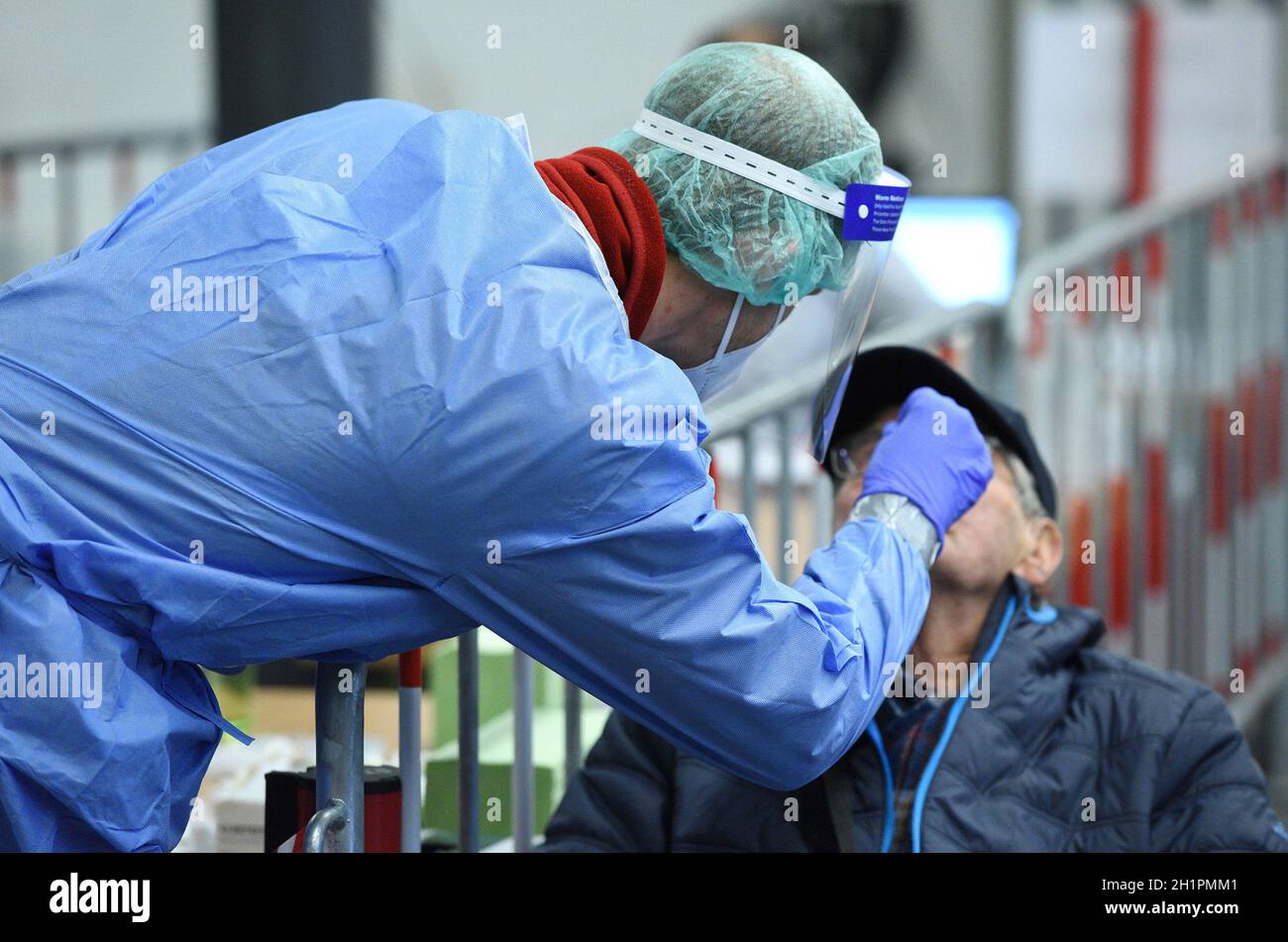 Corona Antigen Test in Österreich (Europa) - Corona antigen test in Austria (Europe) Stock Photo