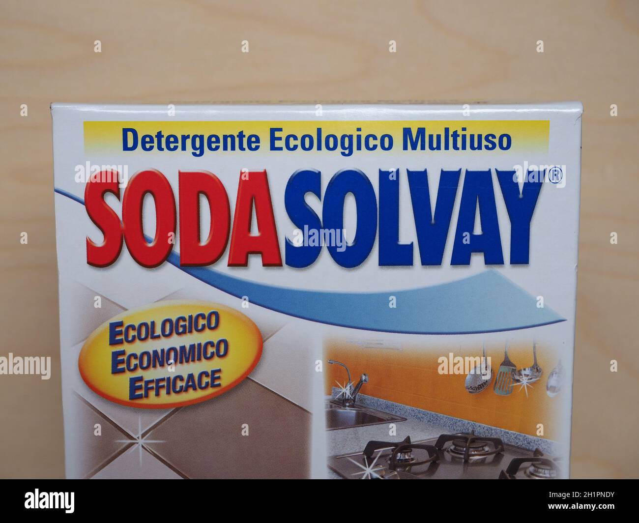 BRUESSEL, BELGIUM - CIRCA FEBRUARY 2021: Packet of Soda Solvay  eco-friendly, multi-purpose cleaner Stock Photo - Alamy