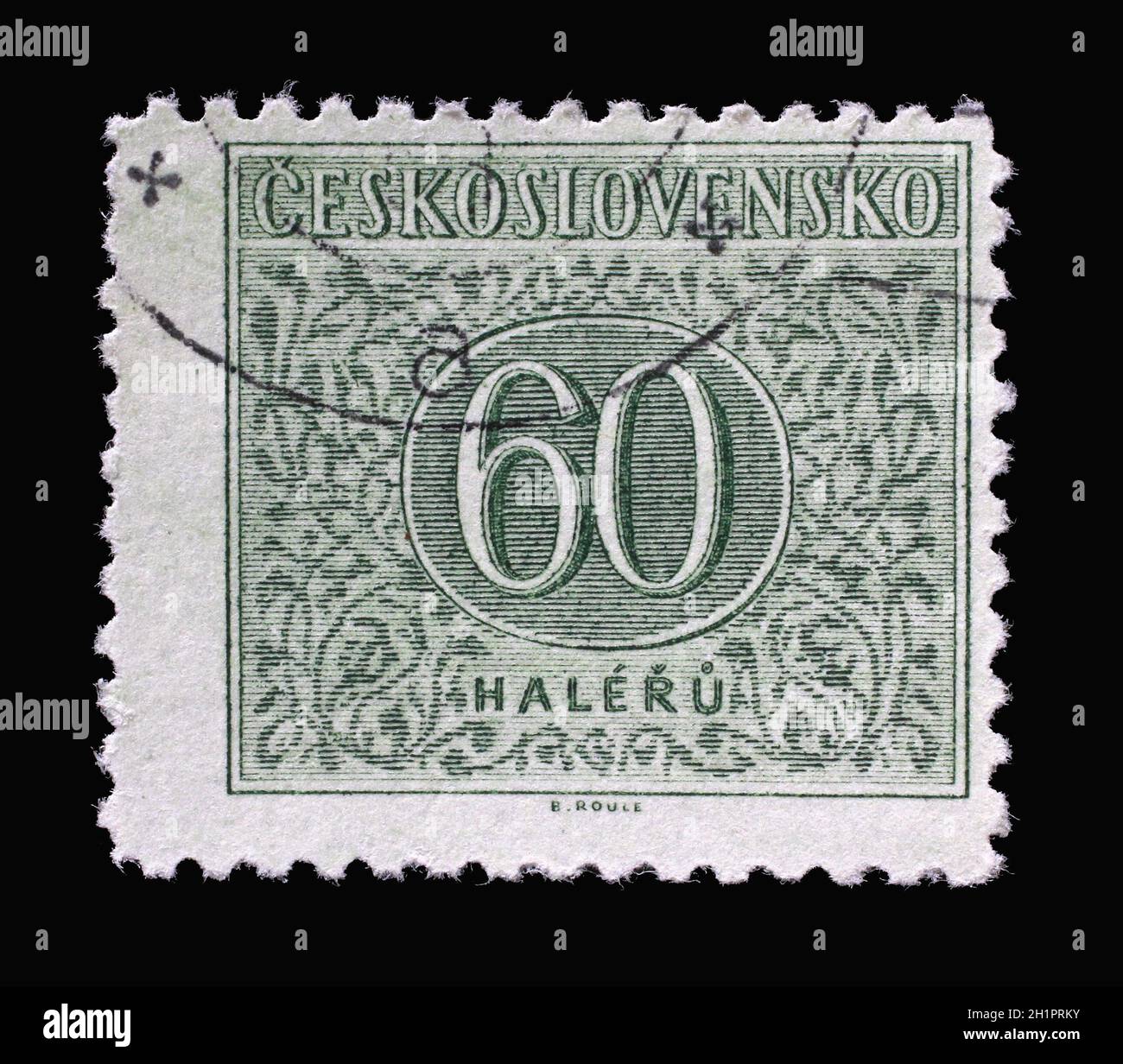Stamp printed in Czechoslovakia shows Numbers Value, Postage Due Stamps