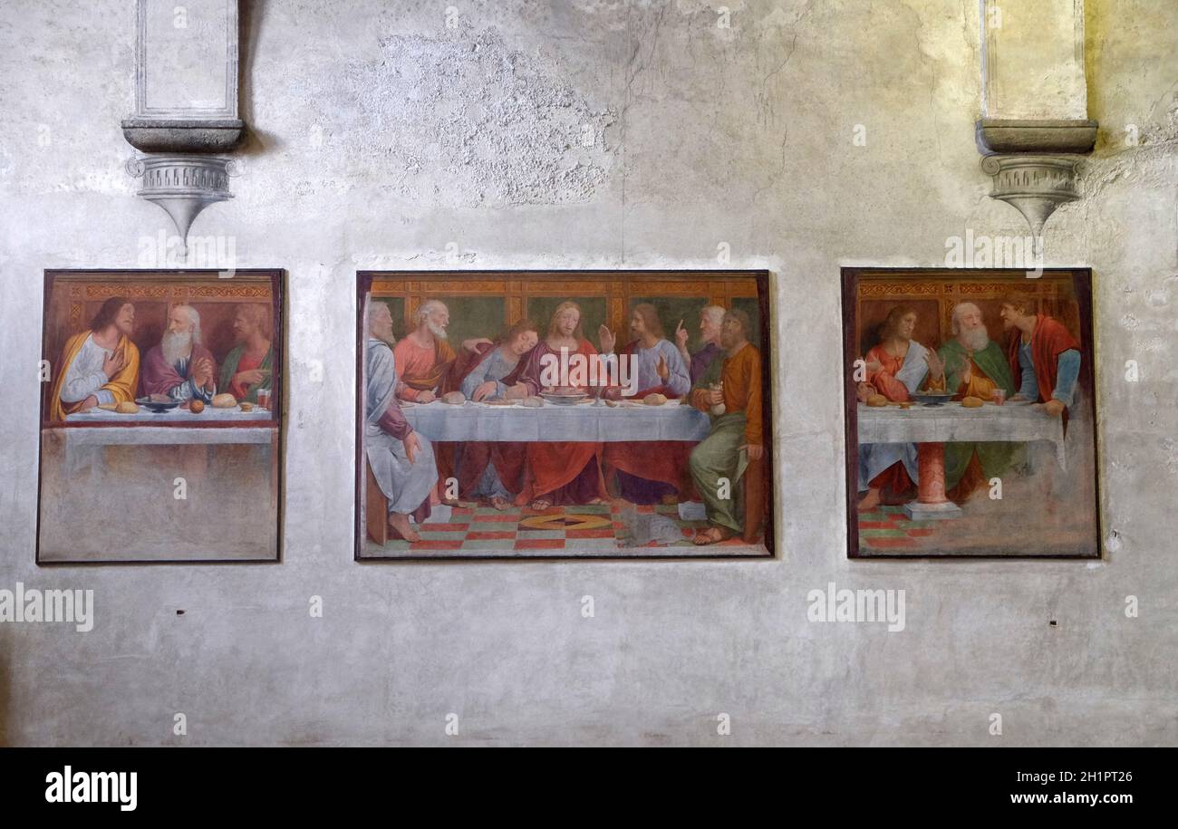 Last Supper by Bernardino Luini, fresco in the Santa Maria degli Angeli ...