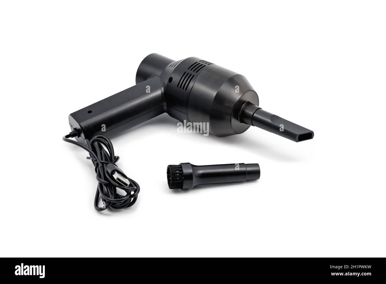USB mini vacuum cleaner. Close-up. Isolated on white background. Stock Photo
