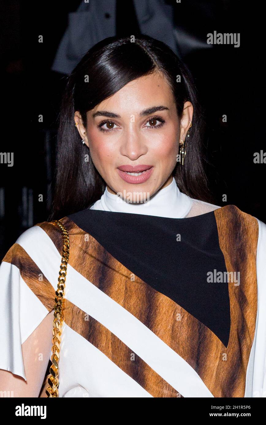 Paris, France. October 18, 2021, Camelia Jordana attends Burberry x