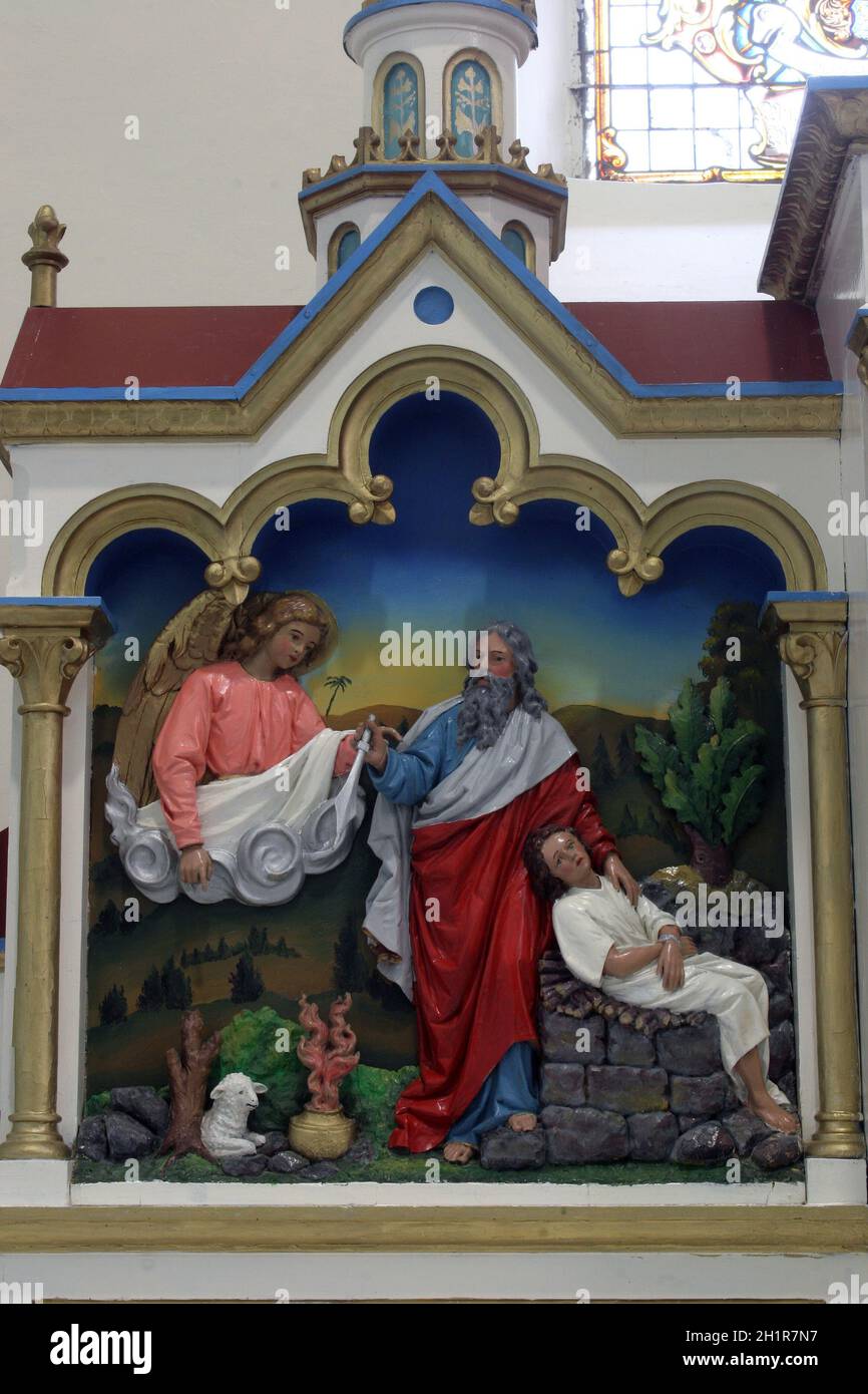 Abraham Sacrificing Isaac Stock Photo - Alamy