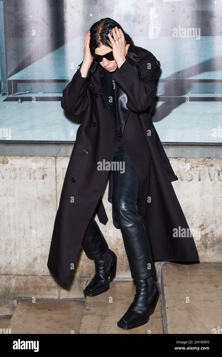 Paris, France. October 18, 2021, Anne Imhof attends Burberry x Anne Imhof  exhibition 'Natures Mortes' closing party at Palais de Tokyo on October 18,  2021 in Paris, France. Photo by Nasser Berzane/ABACAPRESS.COM