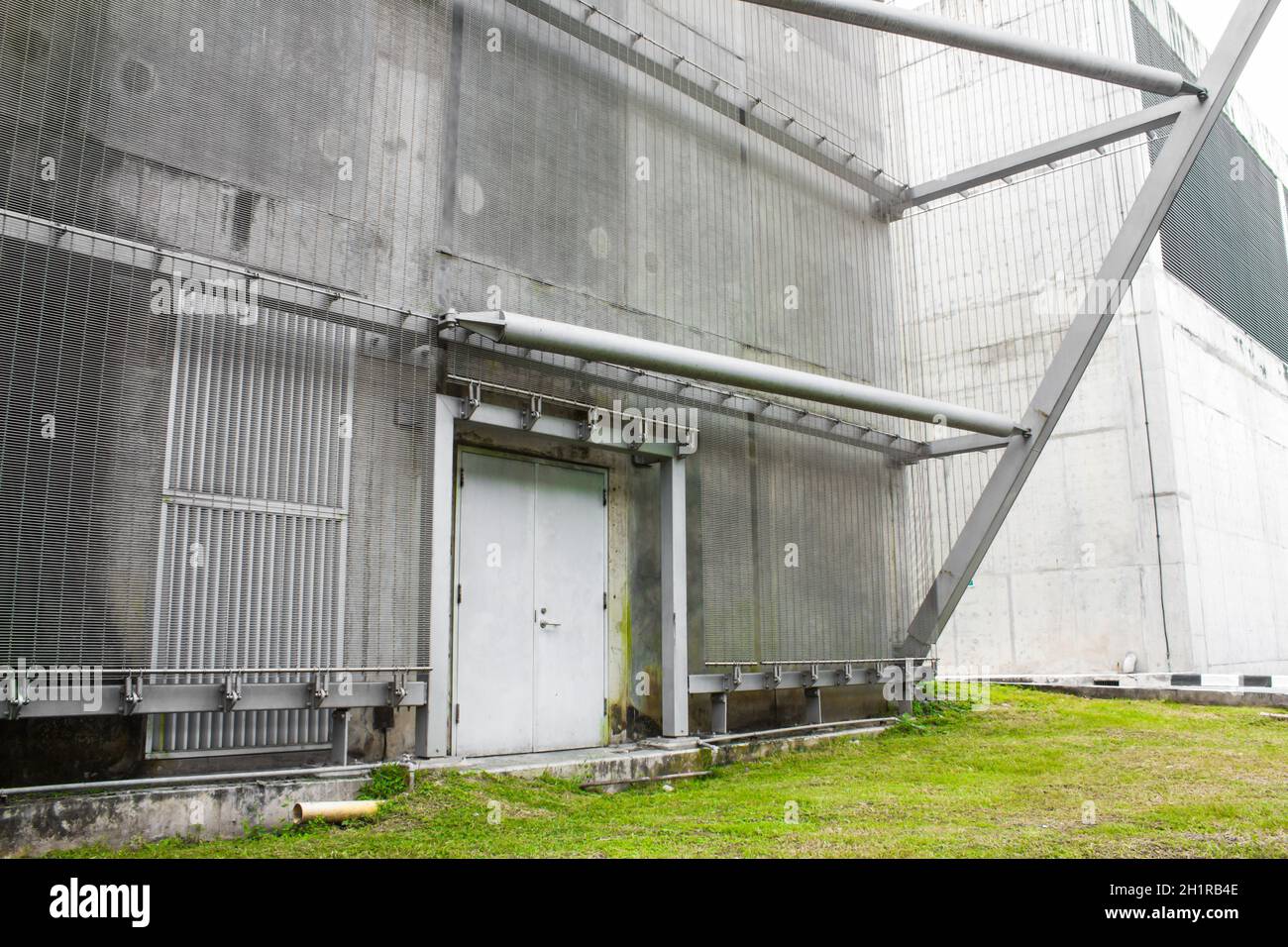 outdoor Warehouse Building gate Stock Photo Alamy