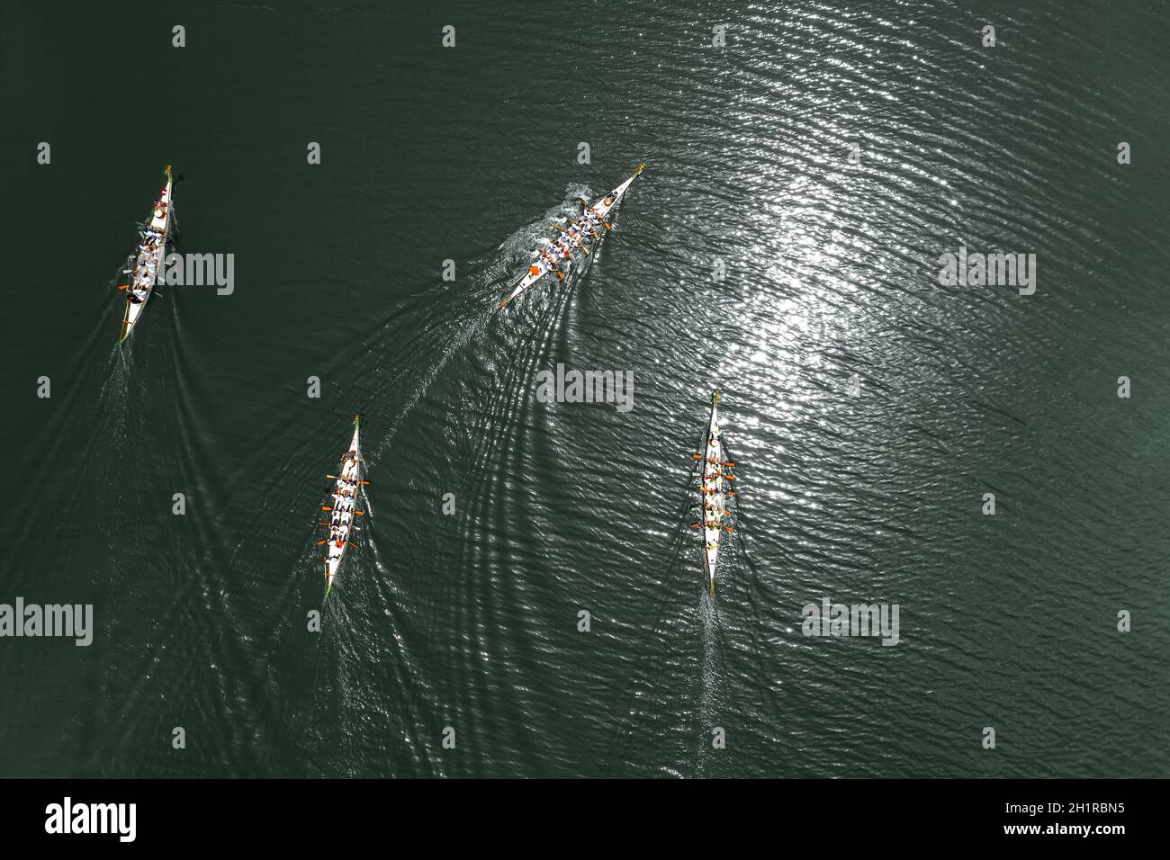 Drone aerial view speed boats hi-res stock photography and images - Alamy