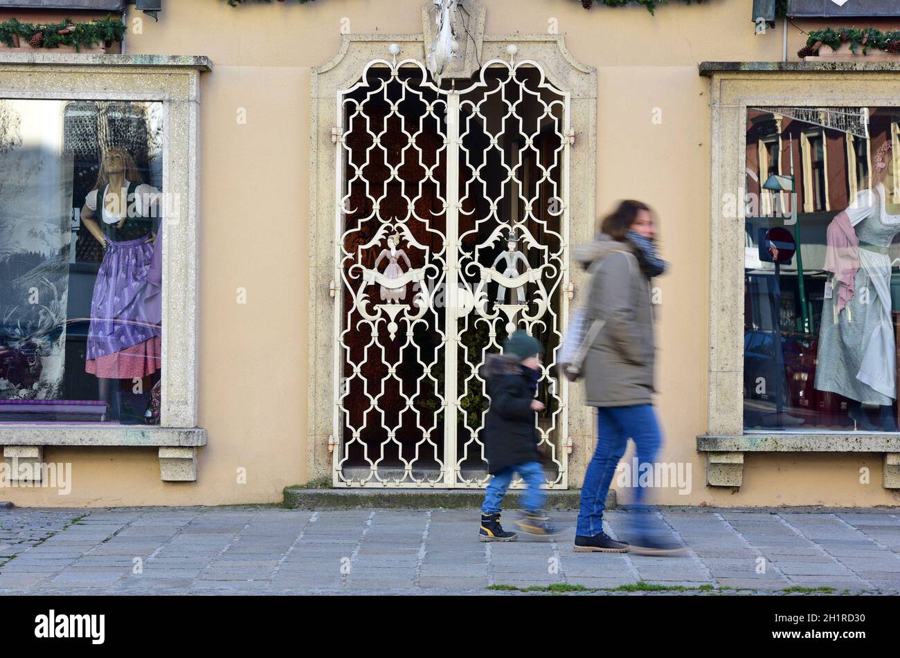 Lockdown in Österreich, geschlossenes Geschäft (Europa) - Lockdown in Austria, closed store (Europe) Stock Photo