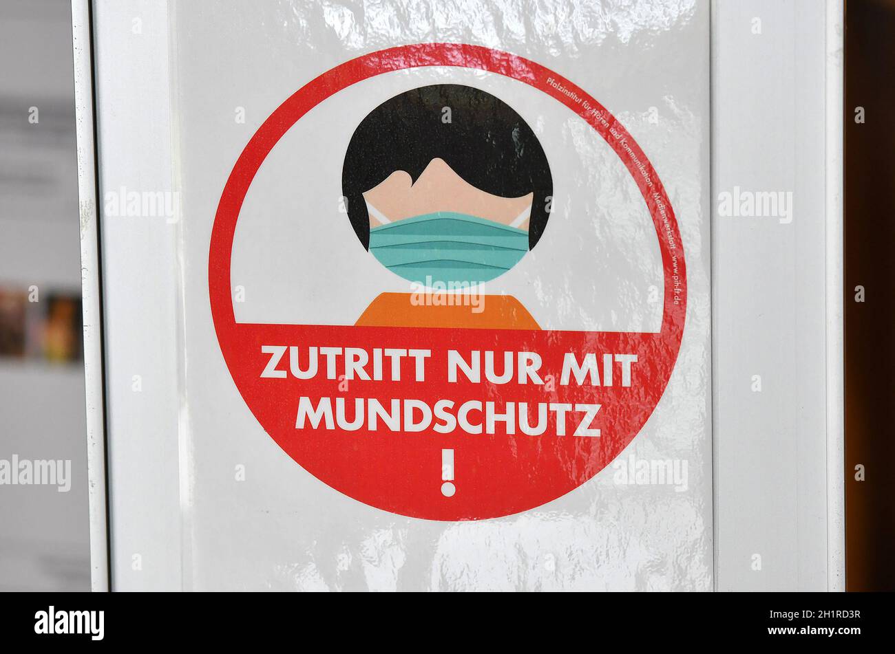 Maskenpflicht in einem Museum in Wien, Österreich, Europa Mask