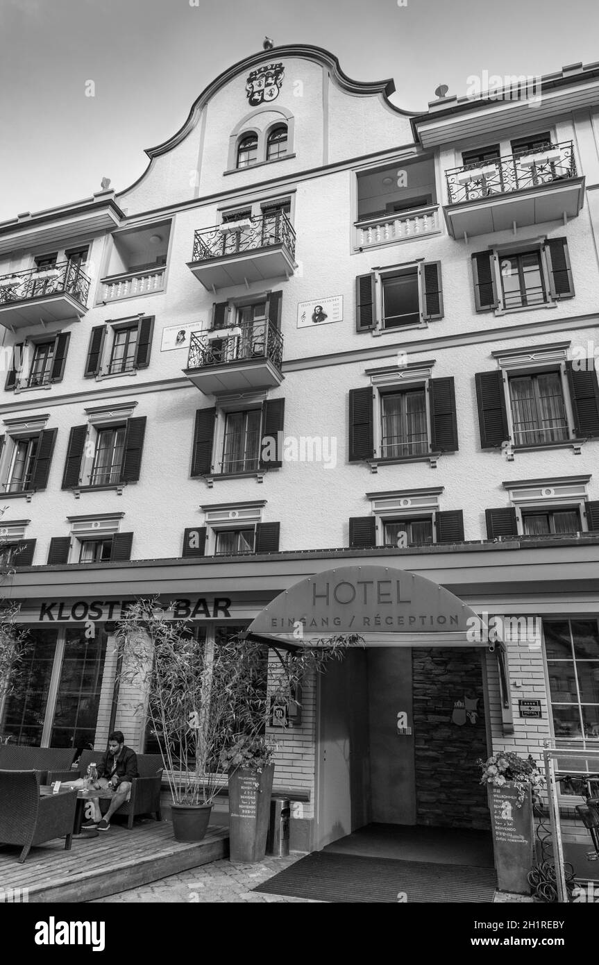 Interlaken, Switzerland May 26, 2016 Interlaken Hotel where lived