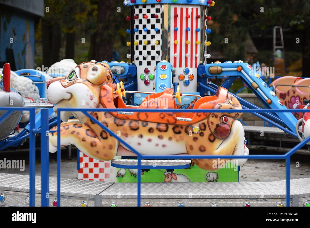 Der kleine Vergnügungspark "Böhmischer Prater" in Wien, Österreich