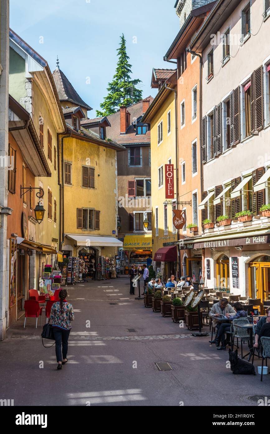 Hotel Du Palais De Lisle Annecy France Annecy, France - May 25, 2016: Hotel du Palais de l'Isle Annecy in Annecy,  France. Annecy is a commune in the Haute Savoie department of the Rhone-Alp  Stock Photo - Alamy