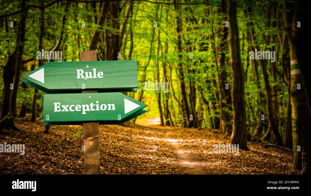 Exception to the rule hi-res stock photography and images - Alamy