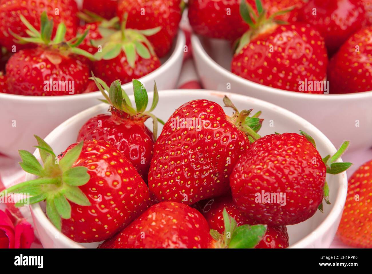 Close up of fresh ripe strawberry fruits Stock Photo - Alamy