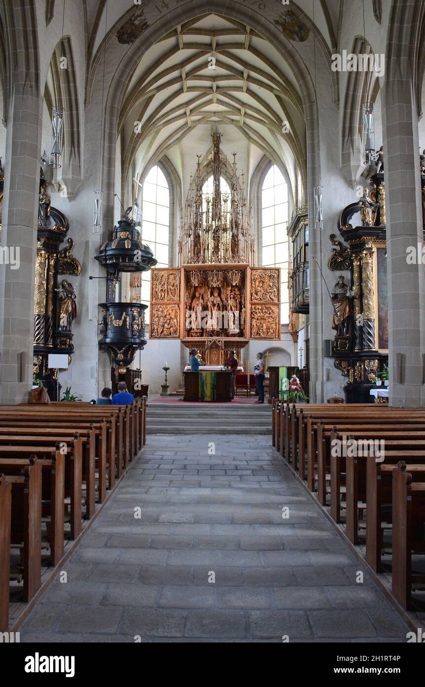 Der berühmte Flügelaltar in Kefermarkt, Österreich, Europa - The famous winged altar in Kefermarkt, Austria, Europe Stock Photo