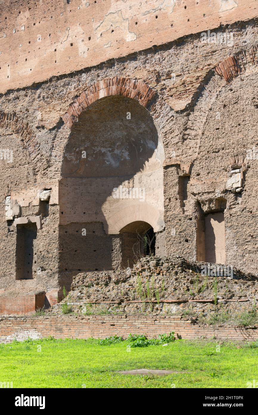 3rd century Baths of Caracalla, ruins of ancient Roman public baths ...