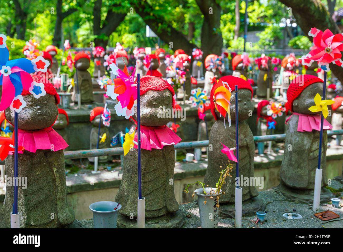 Old jizo statues in temple, Tokyo, Japan Stock Photo Alamy