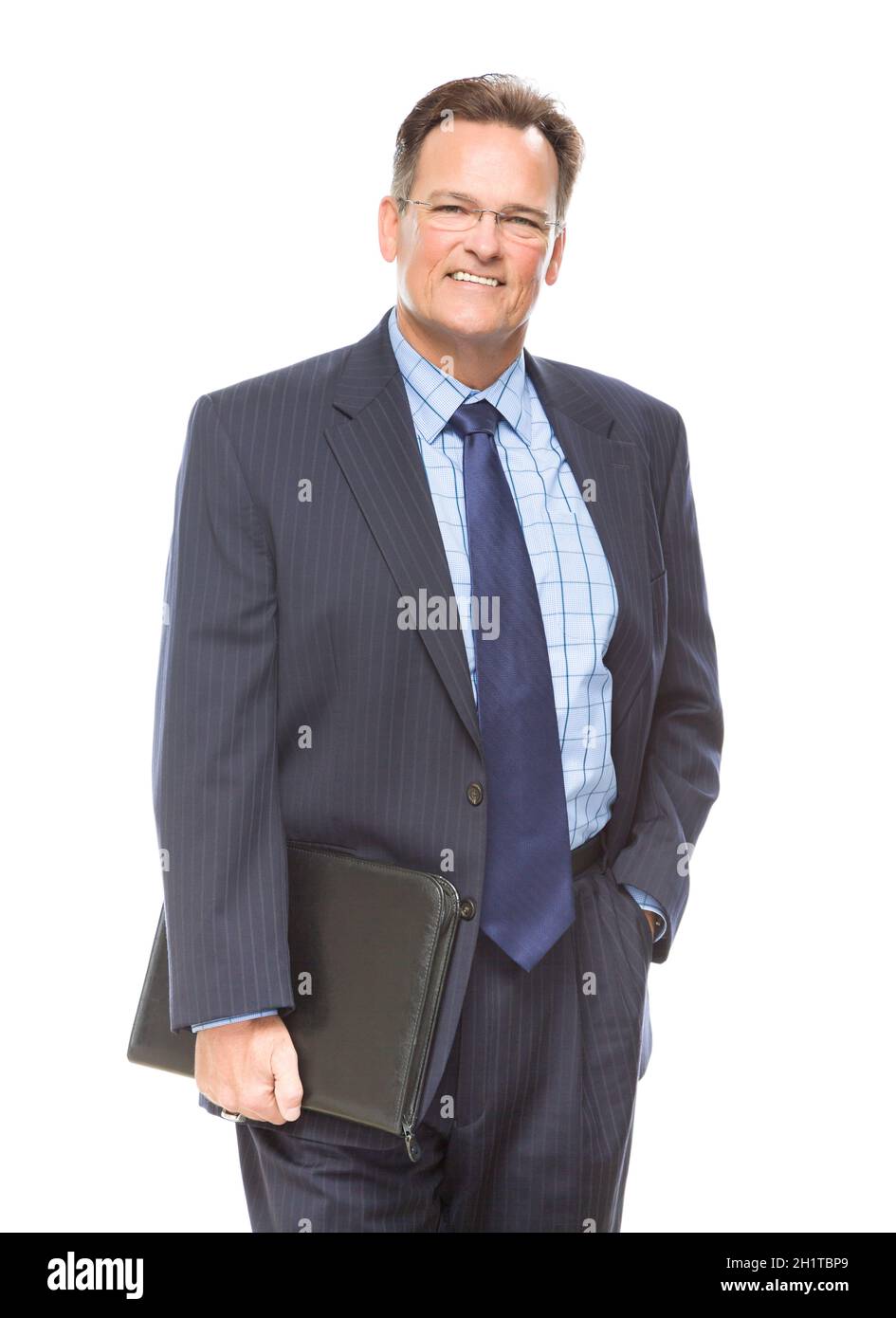 Handsome Businessman Smiling in Suit and Tie Isolated on a White ...