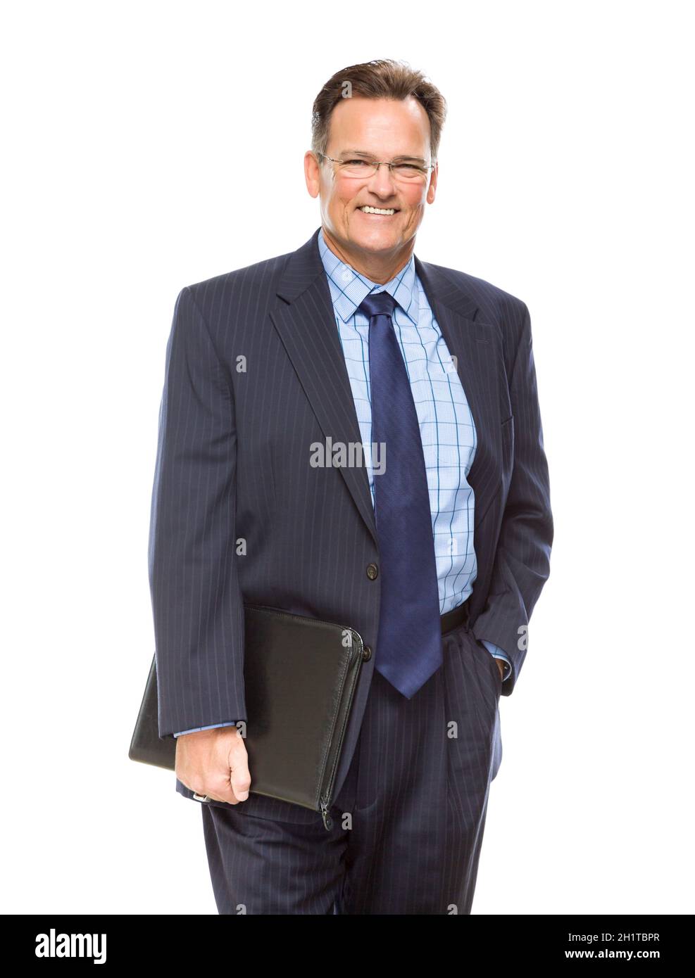 Handsome Businessman Smiling in Suit and Tie Isolated on a White ...