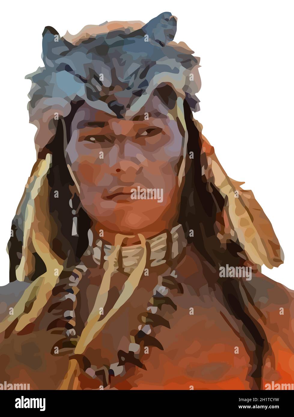 great spirit native americans male  illustration Stock Photo