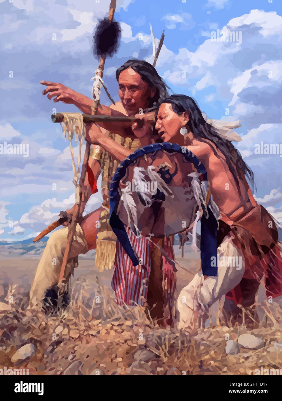 Aboriginal warrior illustration hi-res stock photography and images - Alamy