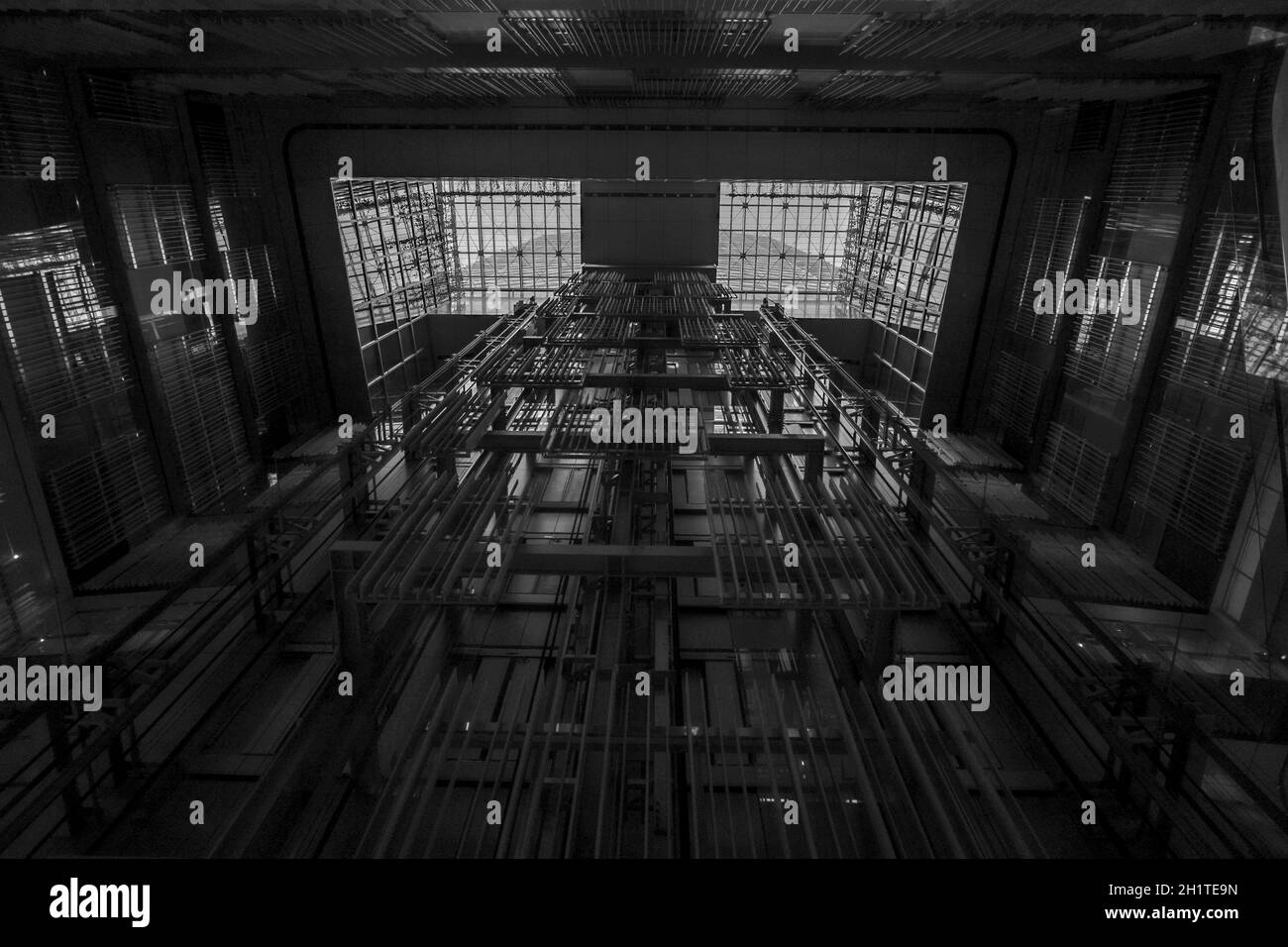 Structure of Toshima Ward Office. Shooting Location: Tokyo metropolitan area Stock Photo