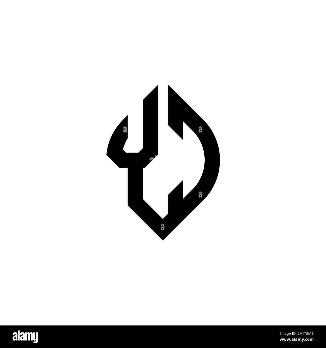 YC Monogram logo letter with simple continued shape style geometric ...