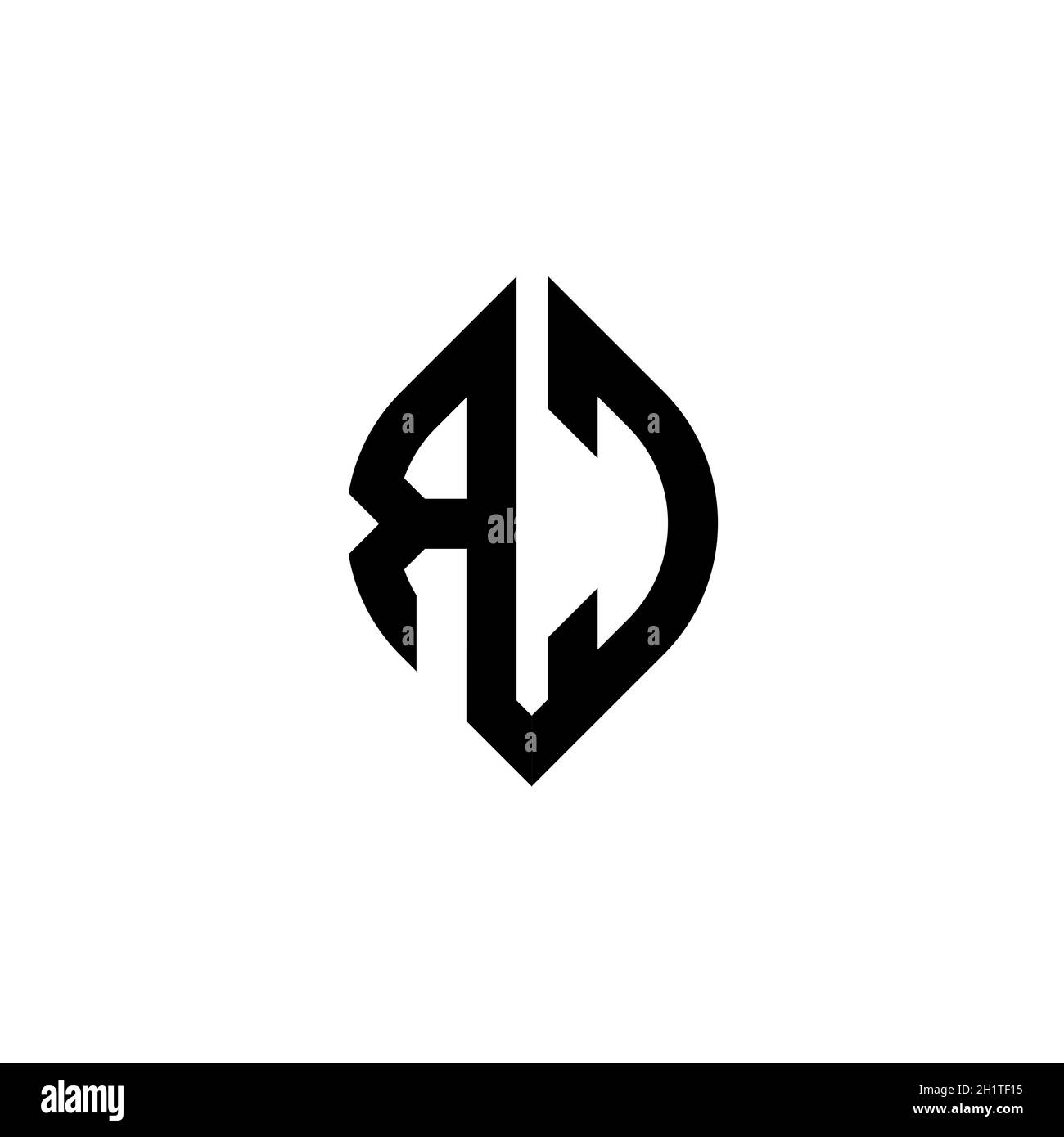 RC Monogram logo letter with simple continued shape style geometric ...