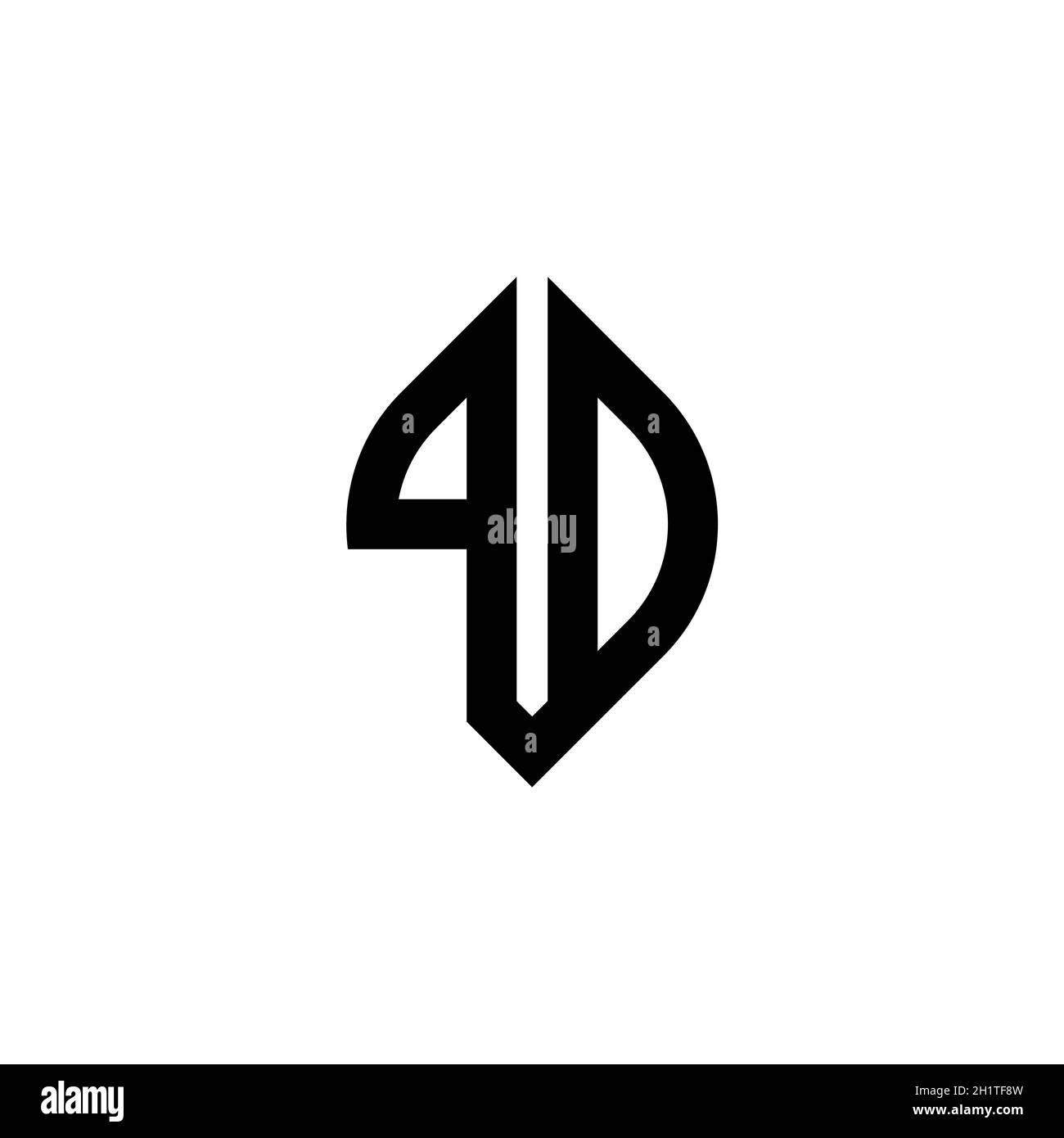 PO Monogram logo letter with simple continued shape style geometric ...
