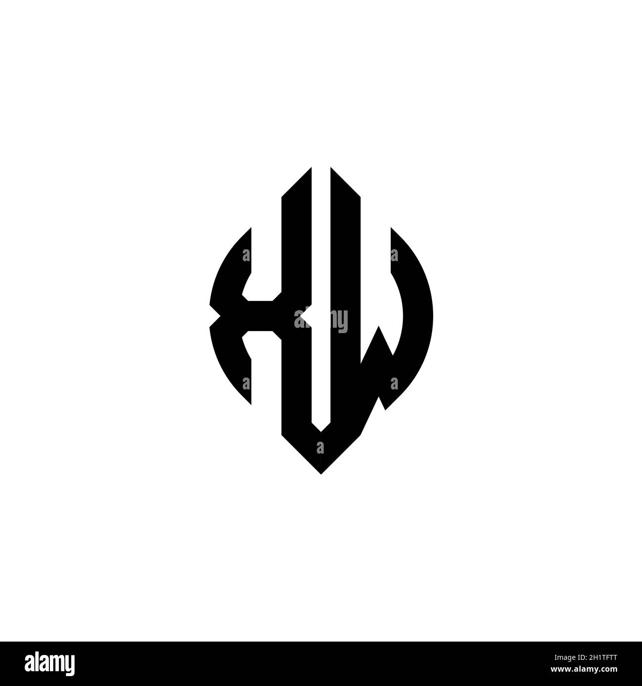 XW Monogram logo letter with simple continued shape style geometric ...