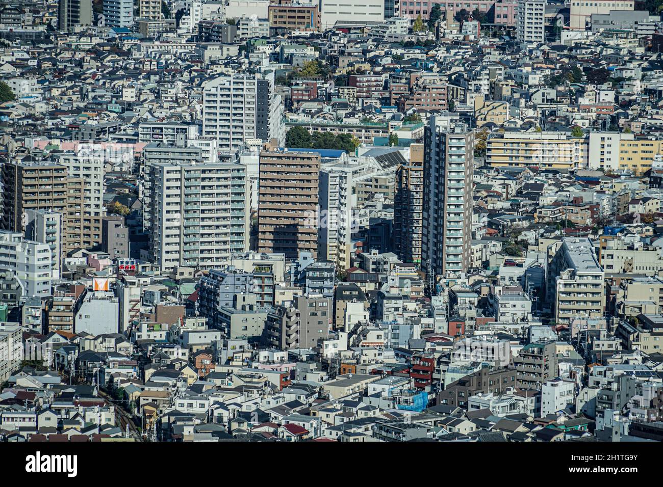 Tokyo skyline seen from the 60 observatory Sunshine. Shooting Location: Tokyo metropolitan area Stock Photo