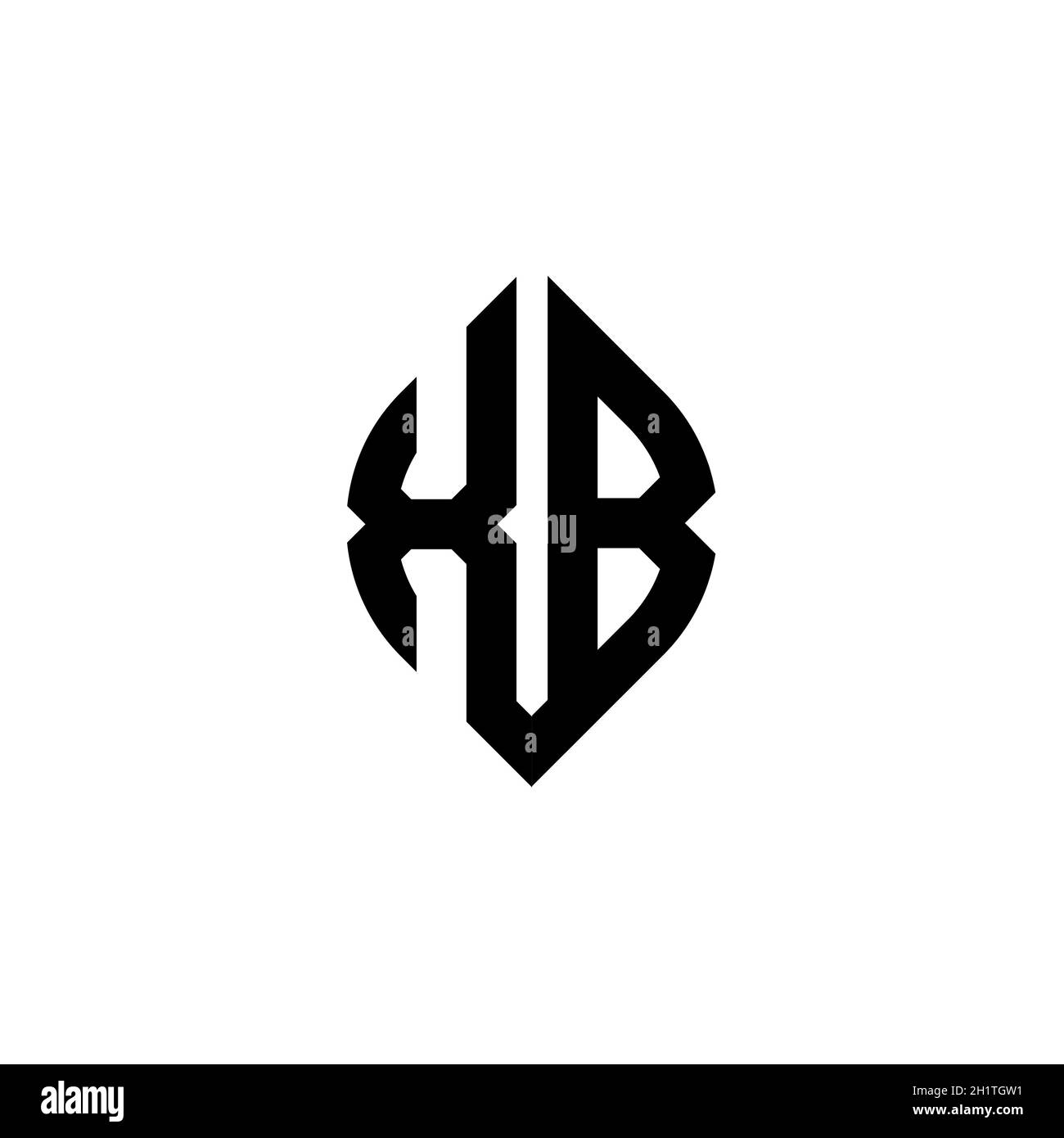 XB Monogram logo letter with simple continued shape style geometric ...