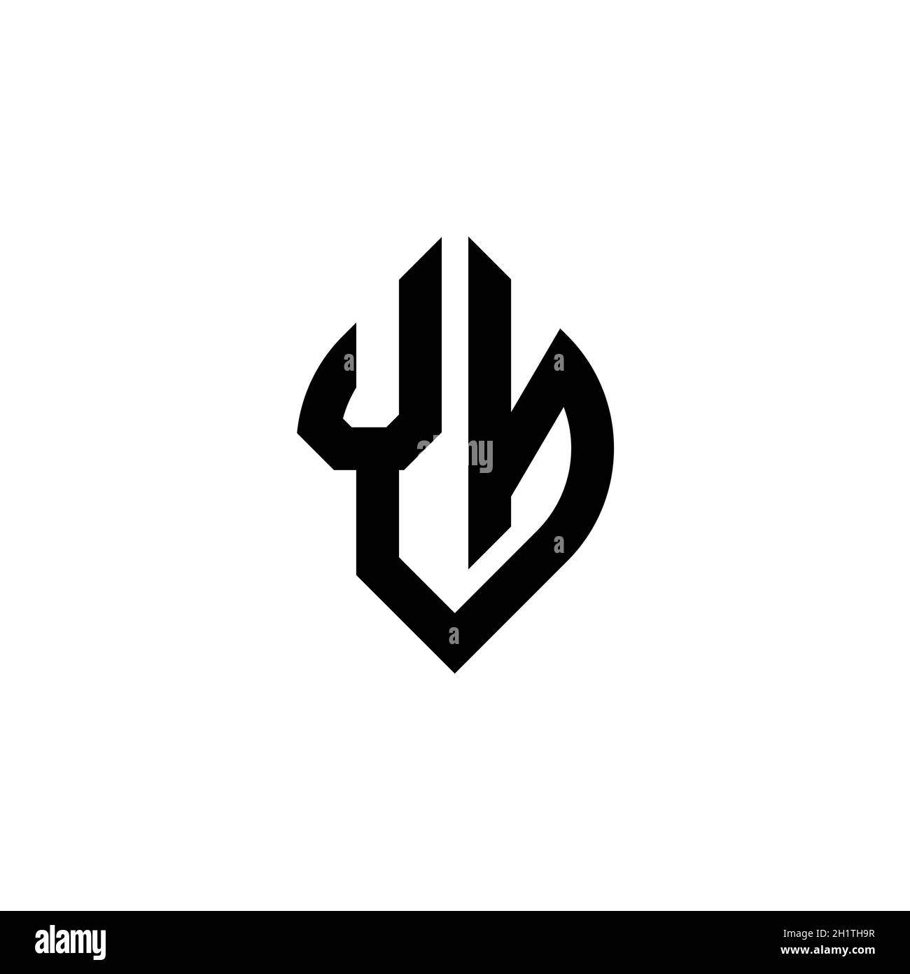 YN Monogram logo letter with simple continued shape style geometric ...