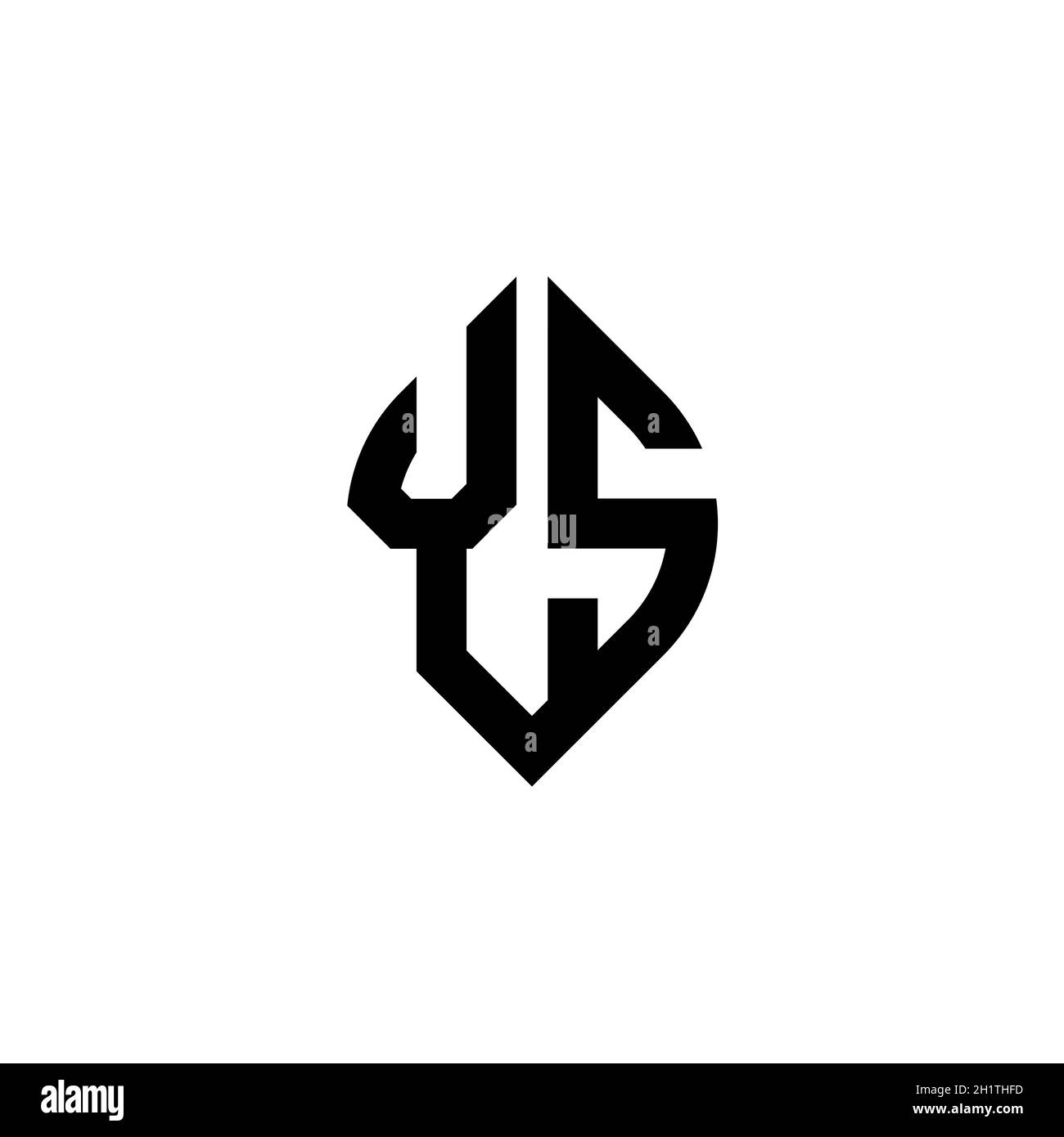 YS Monogram logo letter with simple continued shape style geometric ...
